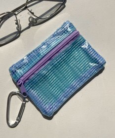 WEGO メッシュ配色クリアポーチ