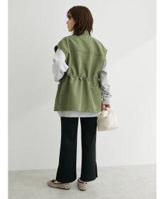 Green Parks ・ＥＬＥＮＣＡＲＥ　ＤＵＥスタンドカラーミリタリーベスト