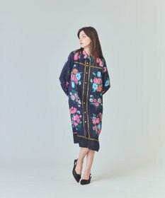 GRACE CONTINENTAL ボタニカルスカーフプリントワンピース