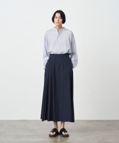 ATON COTTON SILK LAWN | オーバーサイズバンドカラーシャツ