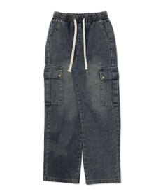 WEGO 【ウエストゴム】ドローコードウオッシュドカーゴデニム