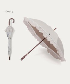 MOONBAT 【遮光/晴雨兼用日傘】POLO RALPH LAUREN(ポロ ラルフローレン) ストライプフリル 長傘 遮熱 UV