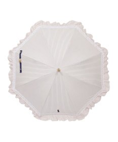 MOONBAT 【遮光/晴雨兼用日傘】POLO RALPH LAUREN(ポロ ラルフローレン) ストライプフリル 長傘 遮熱 UV