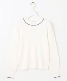 ANY SIS S 【アンサンブル対応】バイカラーリブ ニット