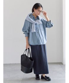 Te chichi ショルダー釦ボーダーカットソー