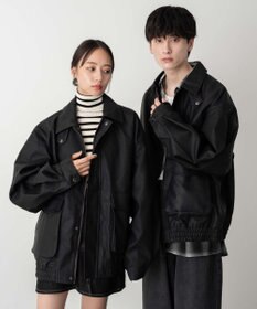 WEGO 【ユニセックス着用ITEM】エコレザー2WAYフライトジャケット