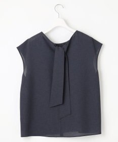 自由区 S 【洗える】ラスティックメッシュバックボウタイ ブラウス