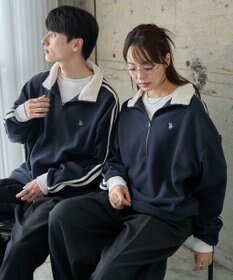 WEGO 【ユニセックス着用ITEM】USPOLOフリースハーフジッププルオーバー