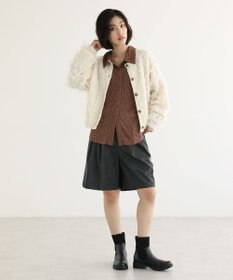 Green Parks レザーライクショートパンツ