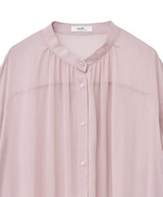 earth music&ecology バルーンスリーブシアーシャツ