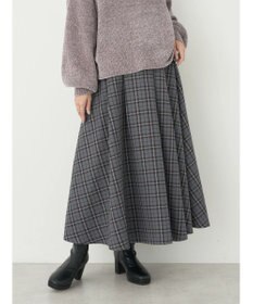 earth music&ecology チェックフレアスカート