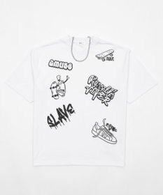 WEGO アクセ付きラフガキグラフィックT（SS）