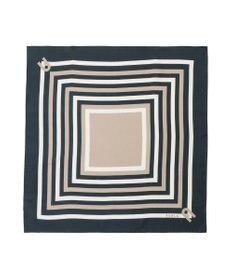 MOONBAT 【美人百花4月号掲載/シルク100%】フルラ (FURLA) スクエア柄 シルクプリントスカーフ 65cm×65cm