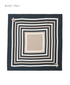 MOONBAT 【美人百花4月号掲載/シルク100%】フルラ (FURLA) スクエア柄 シルクプリントスカーフ 65cm×65cm