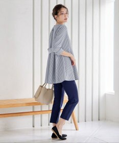 Tiaclasse L 【小倉優子さん着用・選べる袖TYPE・洗える】バックフレアチュニック