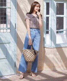 Tiaclasse L 【洗える】幅広く活躍が期待できるボウタイレースブラウス