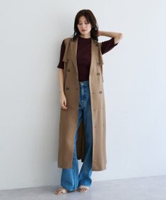 YECCA VECCA ハイネック5分袖リブニット