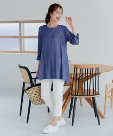 Tiaclasse L 【小倉優子さん着用・選べる袖TYPE・洗える】バックフレアチュニック