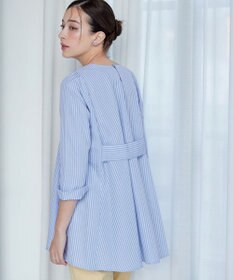 Tiaclasse L 【小倉優子さん着用・選べる袖TYPE・洗える】バックフレアチュニック