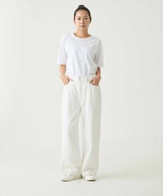 caqu Linen sagging wide pants ワイドシルエットリネンデニム