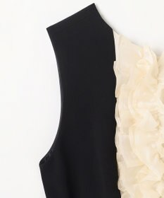 GRACE CONTINENTAL シアーラッフルロングドレス