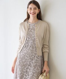 23区 【APPLAUDIR】コンパクト ラメカーディガン ベージュ系