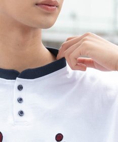 WEGO 【機能T/ユニセックス着用ITEM/MLサイズ展開】接触冷感グラフィックヘンリーBIG　T（SS）