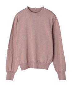 earth music&ecology バックボタンクルーネックニットプルオーバー