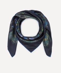 LIBERTY. ピーコック マナー プリューム シルクスカーフ 90