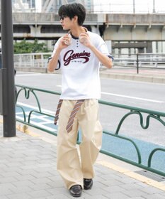 WEGO 【機能T/ユニセックス着用ITEM/MLサイズ展開】接触冷感グラフィックヘンリーBIG　T（SS）