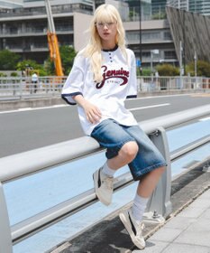 WEGO 【機能T/ユニセックス着用ITEM/MLサイズ展開】接触冷感グラフィックヘンリーBIG　T（SS）
