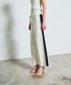 GRACE CONTINENTAL サイドラインニットパンツ