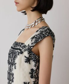 GRACE CONTINENTAL フレームジャガードドレス