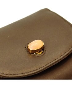 UNBILLION ペルケ perche ジェムストーンヒネリかぶせ三つ折りミニ財布