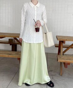 Green Parks AnriettMusee ふくれジャガードシャツ