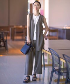 J.PRESS LADIES L リネンライクジャージー ロング ジレ