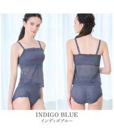 BRADELIS New York 【カヤビューティーラボ】はくだけ簡単!レーシーロングブラ25 補正 下着 カップ付き  ブラトップ キャミソール