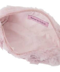 Maison de FLEUR ピンクマニアファーロングポーチ