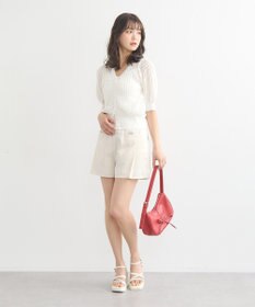 earth music&ecology シアーチェックカーディガン