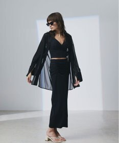 uncrave トリコットシフォン ロングシャツ