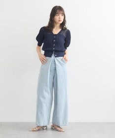 earth music&ecology シアーチェックカーディガン