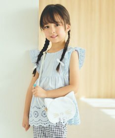 ANY KIDS シャラシャラショルダーバッグ ホワイト（ネコ）