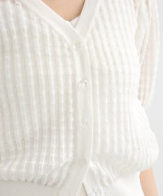 earth music&ecology シアーチェックカーディガン