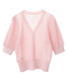 earth music&ecology シアーチェックカーディガン