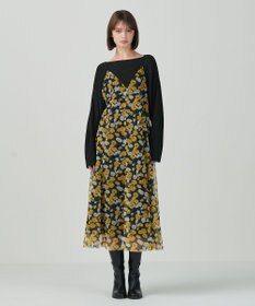 GRACE CONTINENTAL フラワーチュールプリントキャミワンピース