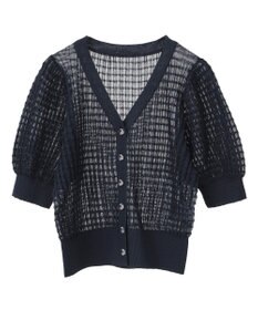 earth music&ecology シアーチェックカーディガン