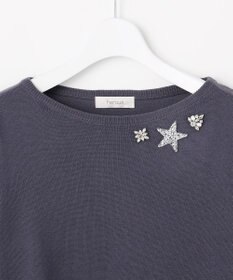 Feroux ブローチデザインニット プルオーバー