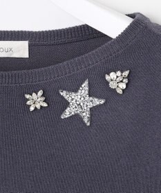 Feroux ブローチデザインニット プルオーバー