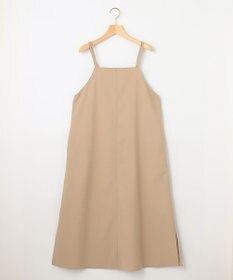 組曲 【洗える・シワになりにくい】リネン混オックスストレッチ キャミワンピース