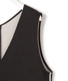 ICB L 【洗える】 ダブルフェイスクレープ ジャンパースカート